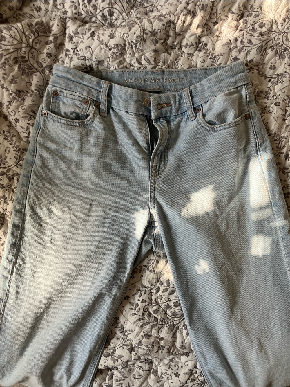 American Eagle Outfitters Light Blue Straight Leg Jeans